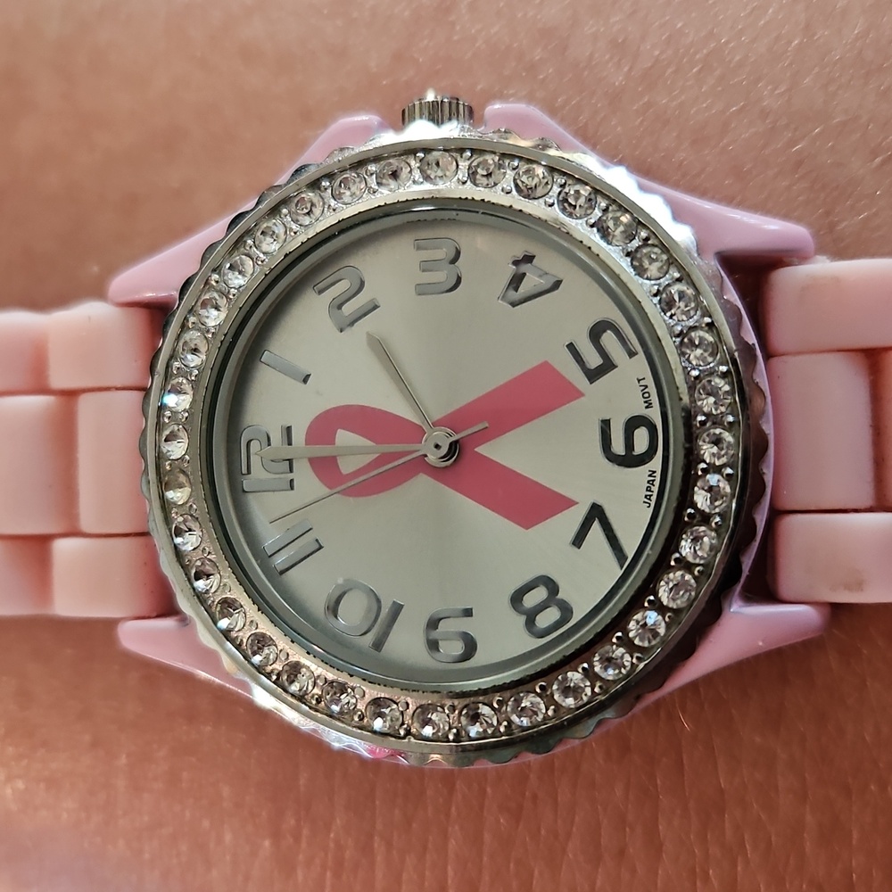 Geneva Breast Cancer Ribbon Watch - Picture 2 of 4
